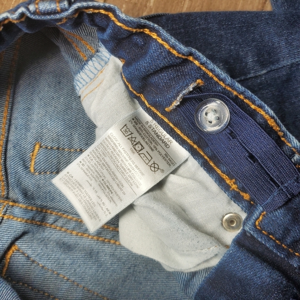 Old Navy Straight Leg Dark Wash Blue Denim Jeans Boys Size 5 Regular NWOT EUC - Picture 5 of 11